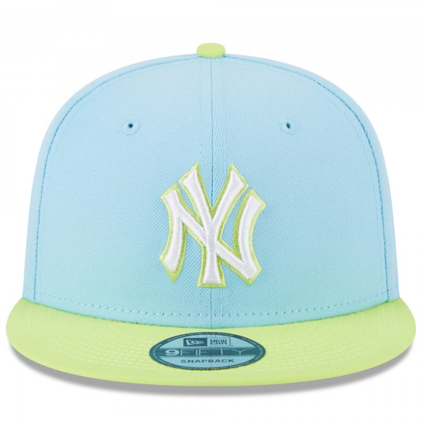 Бейсболка New York Yankees New Era Spring Basic Two-Tone 9FIFTY - Light Blue/Neon Green