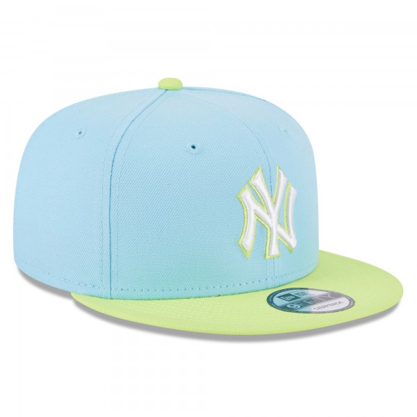 Бейсболка New York Yankees New Era Spring Basic Two-Tone 9FIFTY - Light Blue/Neon Green
