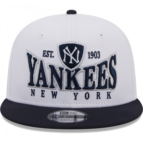 Бейсболка New York Yankees New Era Crest 9FIFTY - White/Navy