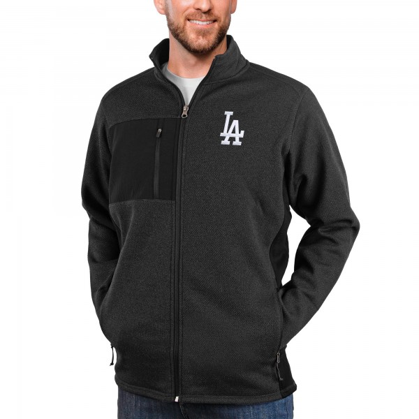 Кофта на молнии Los Angeles Dodgers Antigua Course - Heathered Black