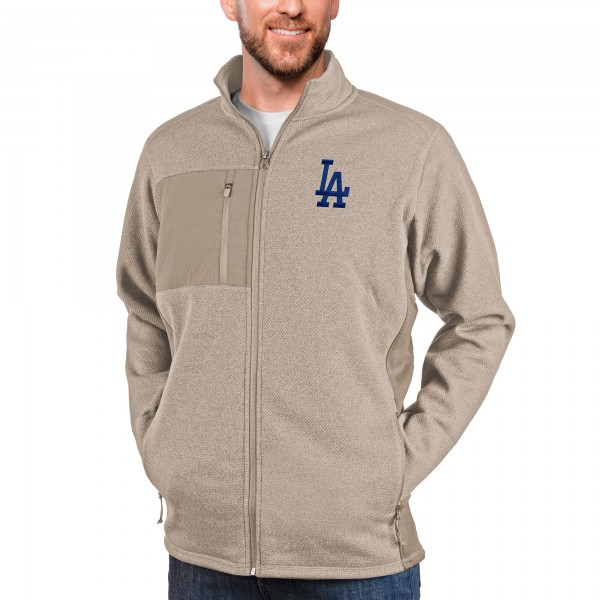 Кофта на молнии Los Angeles Dodgers Antigua Course - Oatmeal