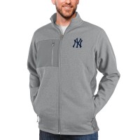 Кофта на молнии New York Yankees Antigua Course - Heathered Gray