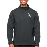 Кофта на короткой молнии Los Angeles Dodgers Antigua Course - Heathered Charcoal