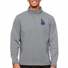 Кофта на короткой молнии Los Angeles Dodgers Antigua Course - Heathered Gray