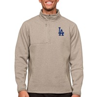 Кофта на короткой молнии Los Angeles Dodgers Antigua Course - Oatmeal