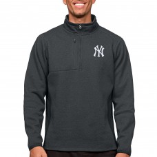 Кофта на короткой молнии New York Yankees Antigua Course - Heathered Charcoal