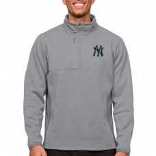 Кофта на короткой молнии New York Yankees Antigua Course - Heathered Gray