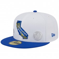 Бейсболка Golden State Warriors New Era State Pride 59FIFTY - White/Royal