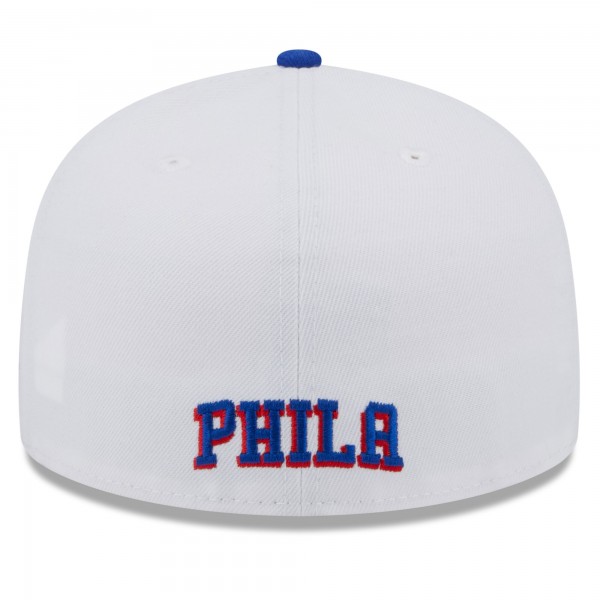 Бейсболка Philadelphia 76ers New Era State Pride 59FIFTY - White/Royal