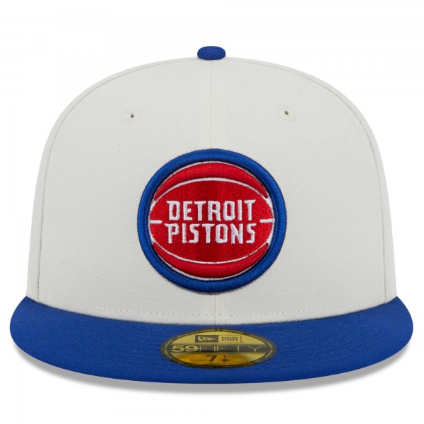 Бейсболка Detroit Pistons New Era Retro City Conference Side Patch 59FIFTY - Cream/Blue