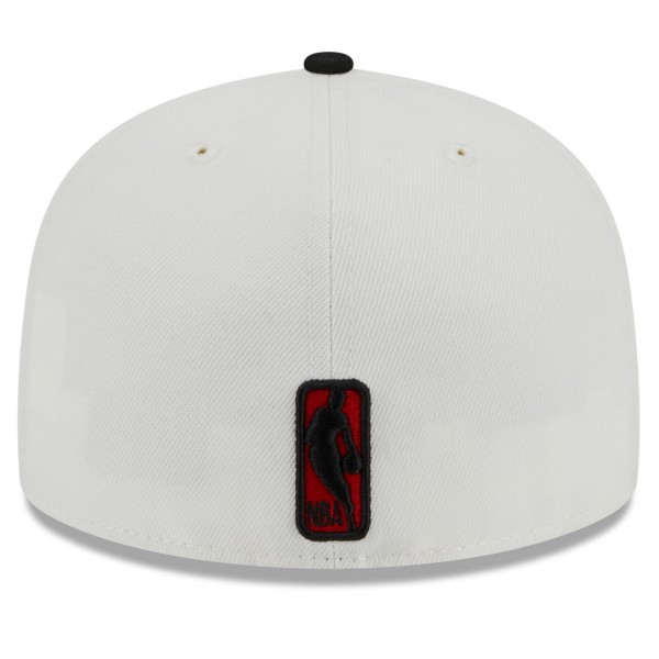 Бейсболка Portland Trail Blazers New Era Retro City Conference Side Patch 59FIFTY - Cream/Black