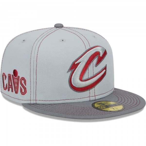 Бейсболка Cleveland Cavaliers New Era Color Pop 59FIFTY - Gray