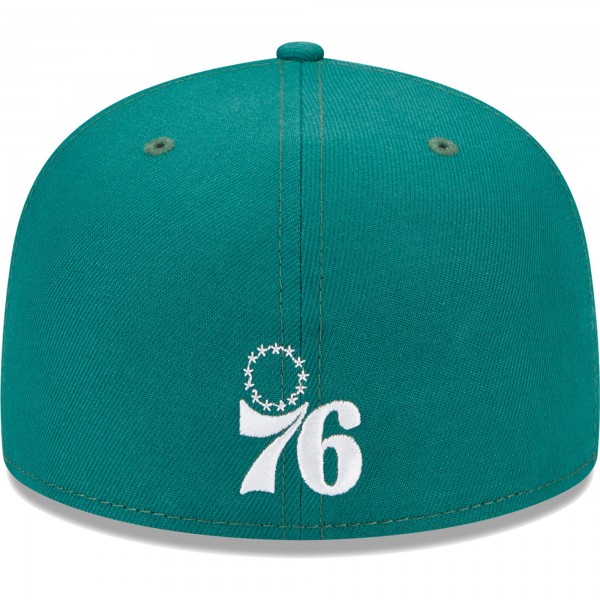Бейсболка Philadelphia 76ers New Era Script 59FIFTY - Augusta Green