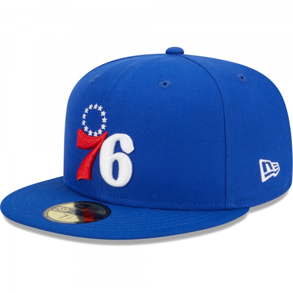 Бейсболка Philadelphia 76ers New Era Camo Undervisor Laurels 59FIFTY - Royal