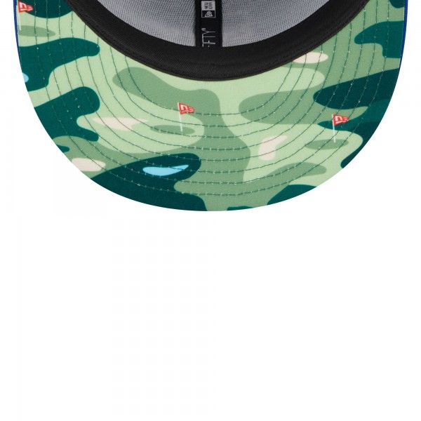 Бейсболка Philadelphia 76ers New Era Camo Undervisor Laurels 59FIFTY - Royal