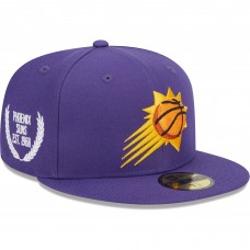 Бейсболка Phoenix Suns New Era Camo Undervisor Laurels 59FIFTY - Purple