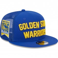 Бейсболка Golden State Warriors New Era Stacked Script 9FIFTY Trucker - Royal