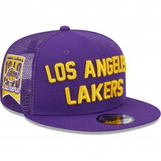 Бейсболка Los Angeles Lakers New Era Stacked Script 9FIFTY Trucker - Purple