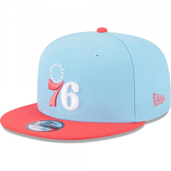 Бейсболка Philadelphia 76ers New Era 2-Tone Color Pack 9FIFTY - Powder Blue/Red