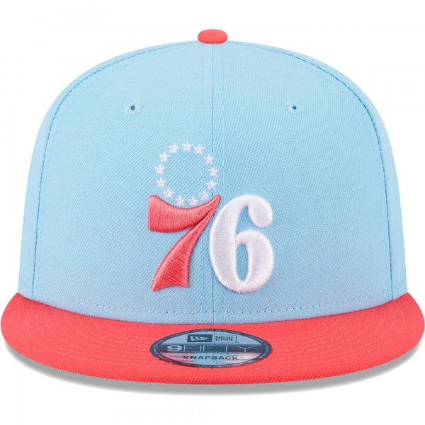 Бейсболка Philadelphia 76ers New Era 2-Tone Color Pack 9FIFTY - Powder Blue/Red