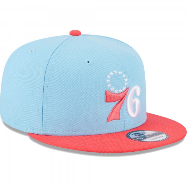 Бейсболка Philadelphia 76ers New Era 2-Tone Color Pack 9FIFTY - Powder Blue/Red