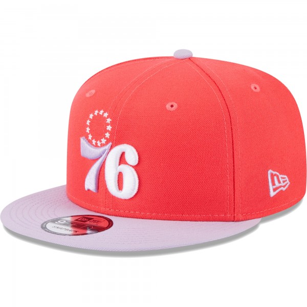 Бейсболка Philadelphia 76ers New Era 2-Tone Color Pack 9FIFTY - Red/Lavender