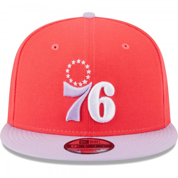 Бейсболка Philadelphia 76ers New Era 2-Tone Color Pack 9FIFTY - Red/Lavender