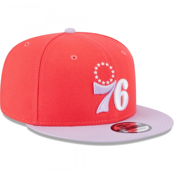 Бейсболка Philadelphia 76ers New Era 2-Tone Color Pack 9FIFTY - Red/Lavender