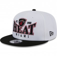 Бейсболка Miami Heat New Era Crest Stack 9FIFTY - White/Black
