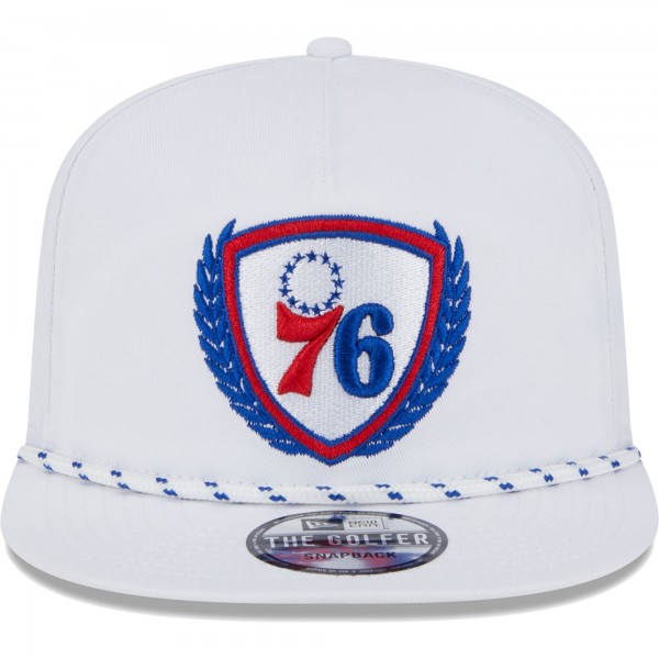 Бейсболка Philadelphia 76ers New Era The Golfer Crest - White