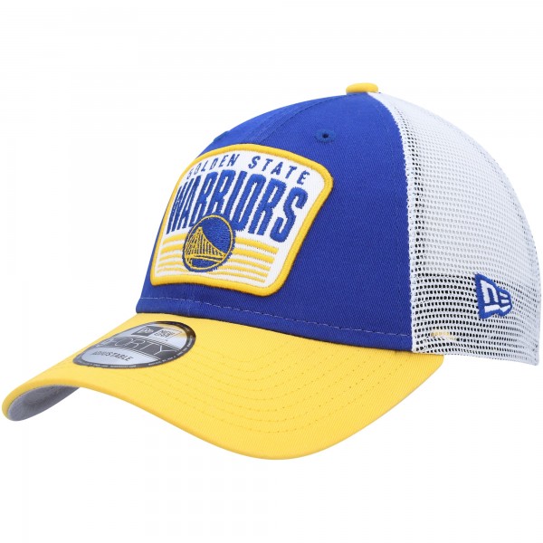 Бейсболка Golden State Warriors New Era Two-Tone Patch 9FORTY Trucker - Royal