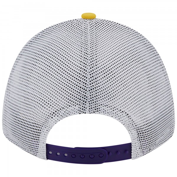 Бейсболка Los Angeles Lakers New Era Two-Tone Patch 9FORTY Trucker - Purple/Gold