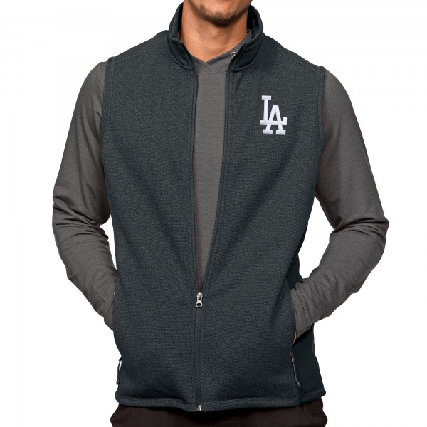 Жилетка на молнии Los Angeles Dodgers Antigua Course - Heathered Charcoal