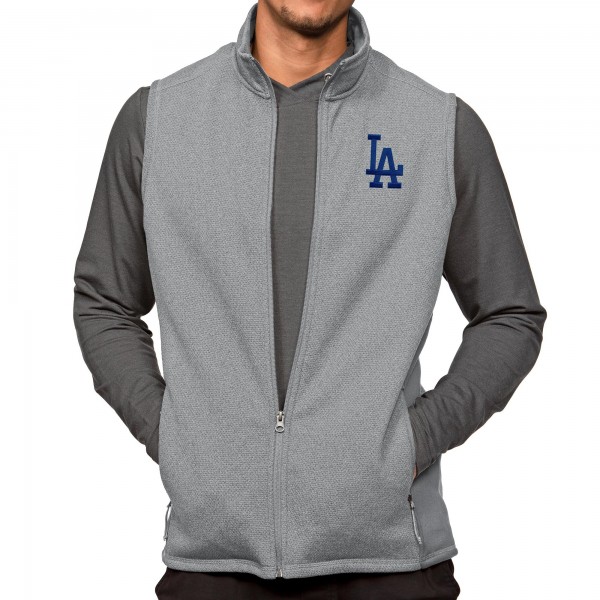 Жилетка на молнии Los Angeles Dodgers Antigua Course - Heathered Gray