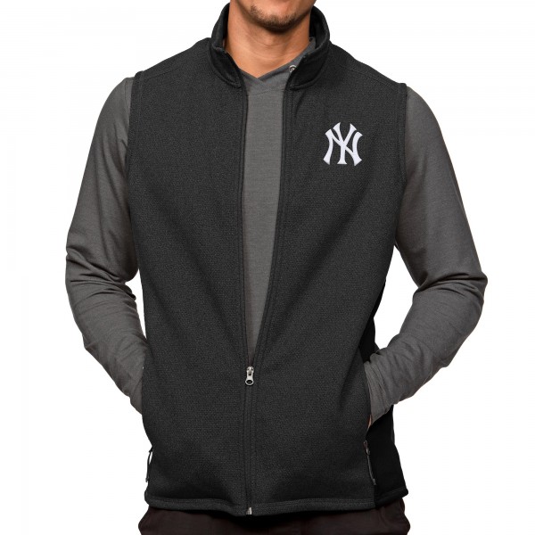 Жилетка на молнии New York Yankees Antigua Course - Heathered Black