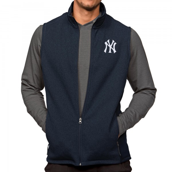 Жилетка на молнии New York Yankees Antigua Course - Heathered Navy