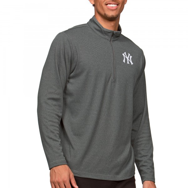 Кофта на короткой молнии New York Yankees Antigua Epic - Heathered Charcoal
