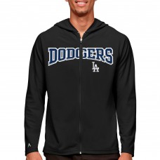 Толстовка на молнии Los Angeles Dodgers Antigua Wordmark Legacy - Black