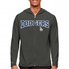 Толстовка на молнии Los Angeles Dodgers Antigua Wordmark Legacy - Charcoal