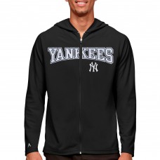 Толстовка на молнии New York Yankees Antigua Wordmark Legacy - Black