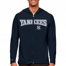 Толстовка на молнии New York Yankees Antigua Wordmark Legacy - Navy