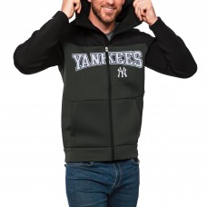 Толстовка на молнии New York Yankees Antigua Wordmark Protect - Black/Charcoal