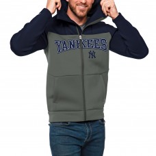 Толстовка на молнии New York Yankees Antigua Wordmark Protect - Navy/Steel