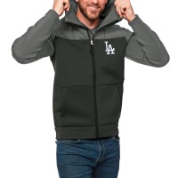 Толстовка на молнии Los Angeles Dodgers Antigua Protect - Steel/Charcoal
