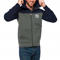 Толстовка на молнии New York Yankees Antigua Protect - Navy/Charcoal