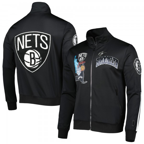 Кофта на молнии Brooklyn Nets Pro Standard Hometown Mock Neck Full-Zip Track - Black