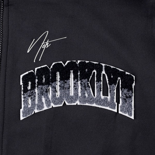 Кофта на молнии Brooklyn Nets Pro Standard Hometown Mock Neck Full-Zip Track - Black