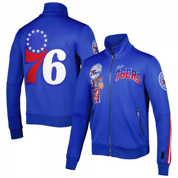 Кофта на молнии Philadelphia 76ers Pro Standard Hometown Mock Neck Full-Zip Track - Royal