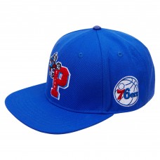 Бейсболка Philadelphia 76ers Pro Standard Mashup Logos - Royal