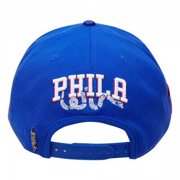 Бейсболка Philadelphia 76ers Pro Standard Mashup Logos - Royal